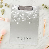 Platin Glow Personalisiert Klemmbrett