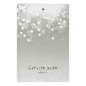Platin Glow Personalisiert Mini Klemmbrett (Rückseite)