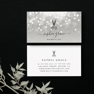 Platin-Glühen Hairstylst Visitenkarte
