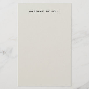 Platin-Grau minimalist schlicht lesbar modern Briefpapier
