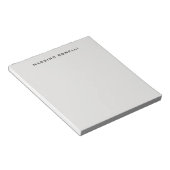 Platin-Grau minimalist schlicht lesbar modern Notizblock (angewinkelt)