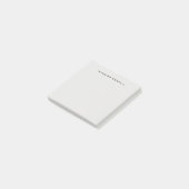 Platin-Grau minimalist schlicht lesbar modern Post-it Klebezettel (angewinkelt)