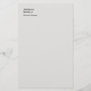 Platin grau minimalistisch modern briefpapier