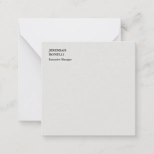 Platin grau minimalistisch modern mitteilungskarte
