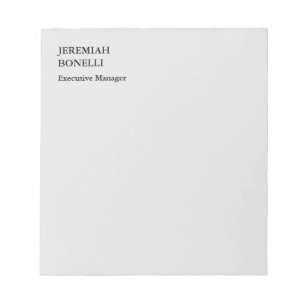 Platin grau minimalistisch modern notizblock