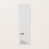 Platin grau minimalistisch modern visitenkarten (Außenseite Aufgefaltet)