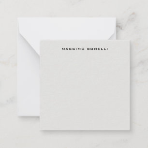 Platin-Grau Minimalistisch Schlicht Lesbar Modern Mitteilungskarte