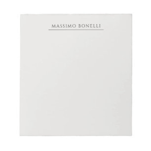 Platin-Grau Minimalistisch Schlicht Modern Eigener Notizblock