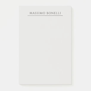 Platin-Grau Minimalistisch Schlicht Modern Eigener Post-it Klebezettel