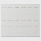 Platin-Grau Minimalistisch Schlicht Modern Geschenkpapier (Flach)