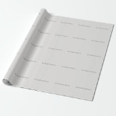 Platin-Grau Minimalistisch Schlicht Modern Geschenkpapier (Ungerollt)
