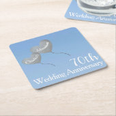 Platin-Jubiläum-Herzblasen im Himmel Rechteckiger Pappuntersetzer (angewinkelt)