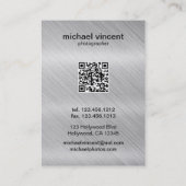 Platin Photograrpher Visitenkarten Visitenkarte (Rückseite)