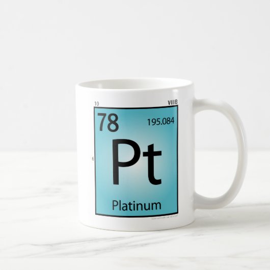 Platin- (Pt)Element-Tasse Kaffeetasse (Rechts)