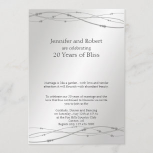 Platin Punkte 20. Hochzeitstag Einladung