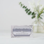 Platin-schneidige Damast-Mode/Innenarchitektur Visitenkarte (Stehend Vorderseite)