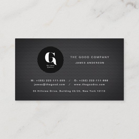 Platin Visitenkarte (Rückseite)