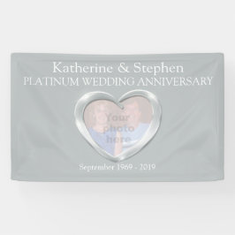 Platin Wedding-Jubiläumsherz-Foto Banner