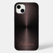 Platinbronze und schwarzer Edelstahl-Metallic Case-Mate iPhone Hülle (Rückseite)