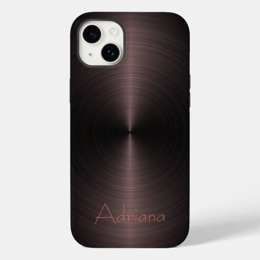 Platinbronze und schwarzer Edelstahl-Metallic Case-Mate iPhone Hülle (Rückseite)