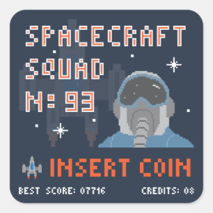 Platine 93 Pixel Einsteckprägung Quadratischer Aufkleber