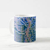 Platine,Computer,blau,Kondensator,Chip,ci Kaffeetasse (Vorderseite Links)