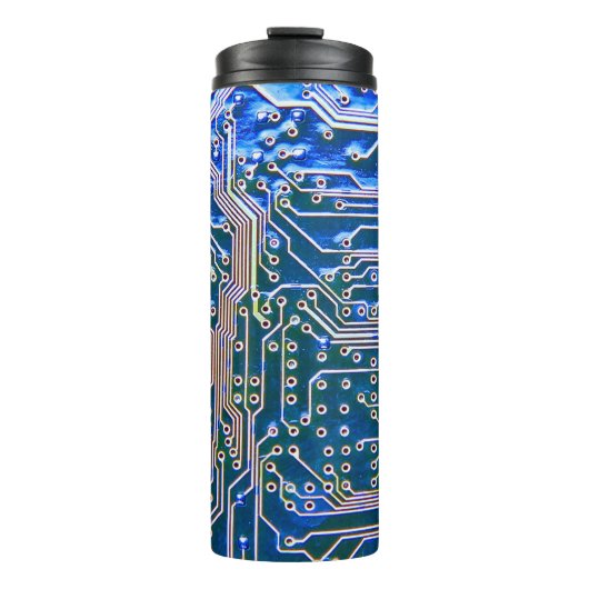 Platine,Computer,blau,Kondensator,Chip,ci Thermosbecher (Vorderseite)