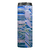 Platine,Computer,blau,Kondensator,Chip,ci Thermosbecher (Rückseite)