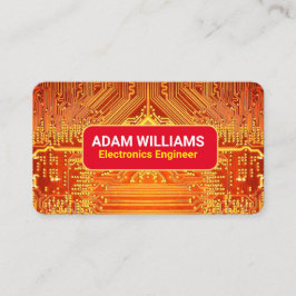 Platine (Electronics Engineer) Gold QR Visitenkarte