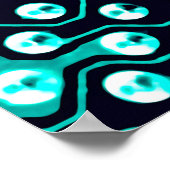 Platine. Elektronische Computerhardware Poster (Ecke)