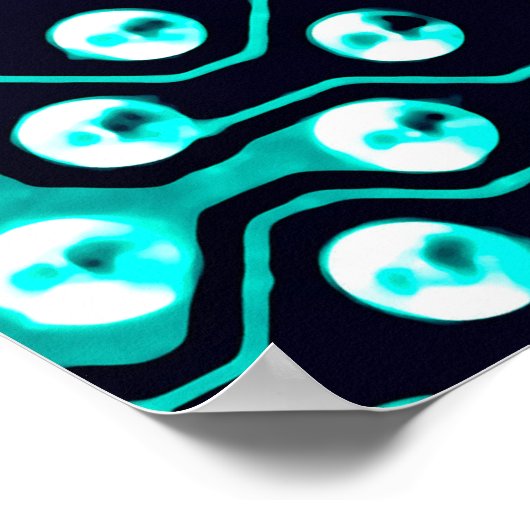 Platine. Elektronische Computerhardware Poster (Ecke)