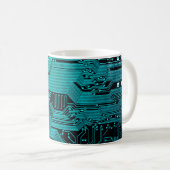 Platine. Elektronische Computerhardware-Technologi Kaffeetasse (VorderseiteRechts)