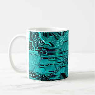 Platine. Elektronische Computerhardware-Technologi Kaffeetasse