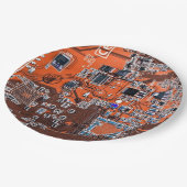 Platine für gedruckte Leiterplatten Orange-Platine Pappteller (Schrägansicht)