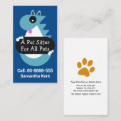 Platine für niedliche Heimtiere Visitenkarte (Vorne/Hinten)