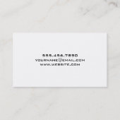 Platine (schwarz) visitenkarte (Rückseite)