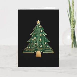 Platinen-Computer-Tech-Christbaum Karte