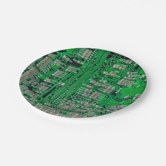 Platinenmalerei Pappteller (Schrägansicht)