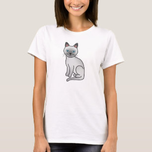 Platinfarbene Tonkinese-Katzen-Cartoon-Illustratio T-Shirt