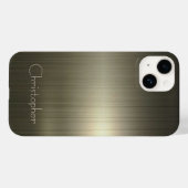 Platinggold Edelstahl-Druck Case-Mate iPhone Hülle (Rückseite (Horizontal))