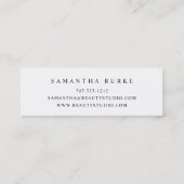 Platinglühen Mini Visitenkarte (Rückseite)