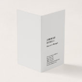 Platingrau minimalistisch moderne Premiumseide Visitenkarten (Vorderseite)