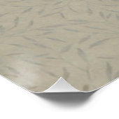 Platingrauweine mit Embosse Poster (Ecke)