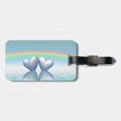 Platinherzen zum 70. Jubiläum Gepäckanhänger (Rückseite horizontal)