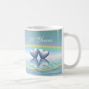 Platinherzen zum 70. Jubiläum Kaffeetasse