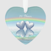 Platinherzen zum 70. Jubiläum Ornament (Vorderseite)