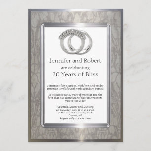 Platinringe 20. Hochzeitstag Einladung