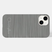 Platinsilber-Edelstahlprint Case-Mate iPhone Hülle (Rückseite (Horizontal))
