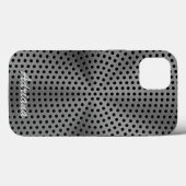 Platinsilber-Edelstahlprint Case-Mate iPhone Hülle (Rückseite (Horizontal))