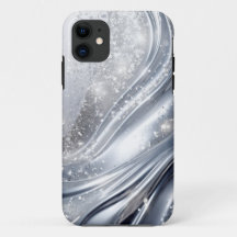 Platinsilber-Glitzer in Welle - Glitzer Case